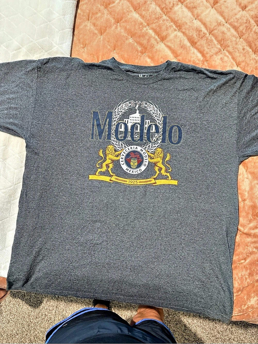 Modelo cerveza graphic tee in charcoal Gray Size 2XL